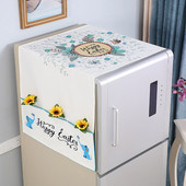 70*170cm Mosógép huzat Pamut dupla ajtós hűtő burkolat Konyhai hűtőszekrény porvédő otthoni szervezés táska fedél