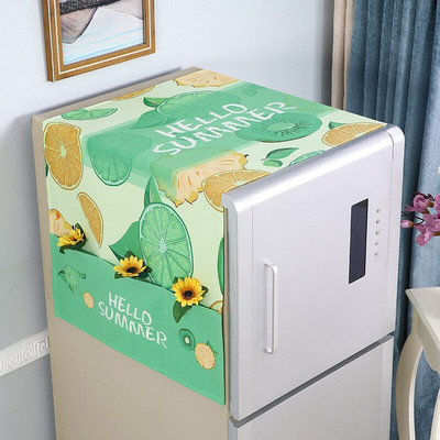 70*170cm Mosógép huzat Pamut dupla ajtós hűtő burkolat Konyhai hűtőszekrény porvédő otthoni szervezés táska fedél