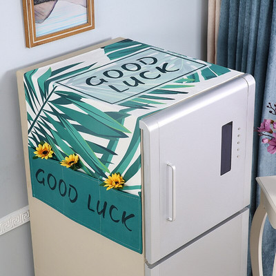 70*170cm Mosógép huzat Pamut dupla ajtós hűtő burkolat Konyhai hűtőszekrény porvédő otthoni szervezés táska fedél