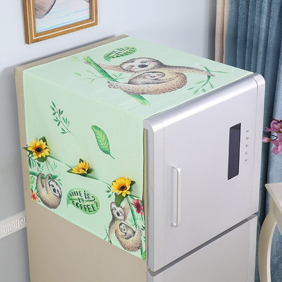 70*170cm Mosógép huzat Pamut dupla ajtós hűtő burkolat Konyhai hűtőszekrény porvédő otthoni szervezés táska fedél