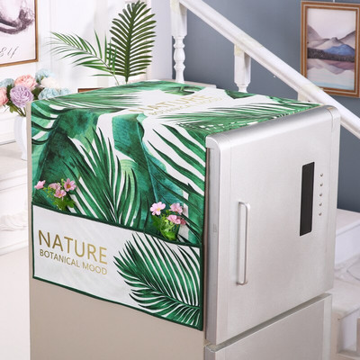 70*170cm Mosógép huzat Pamut dupla ajtós hűtő burkolat Konyhai hűtőszekrény porvédő otthoni szervezés táska fedél