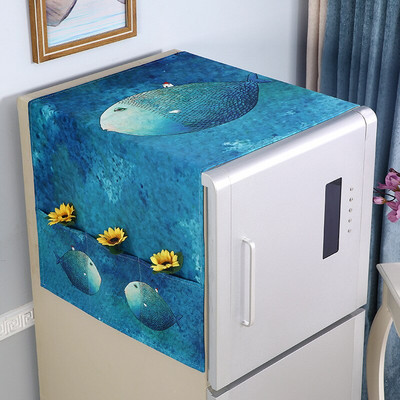 70*170cm Mosógép huzat Pamut dupla ajtós hűtő burkolat Konyhai hűtőszekrény porvédő otthoni szervezés táska fedél