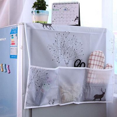 Creative Refrigerator Cover Home Decoration Multifunctional Storage Bag Waterproof and Dustproof Refrigerator Protective Cover