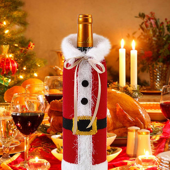 Χριστουγεννιάτικα Προμήθειες Σετ μπουκαλιών κρασιού Χριστουγεννιάτικη διακόσμηση Σετ μπουκαλιών κρασιού Βιτρώ Ποτήρια κρασιού χωρίς στελέχη γωνιακά ποτήρια