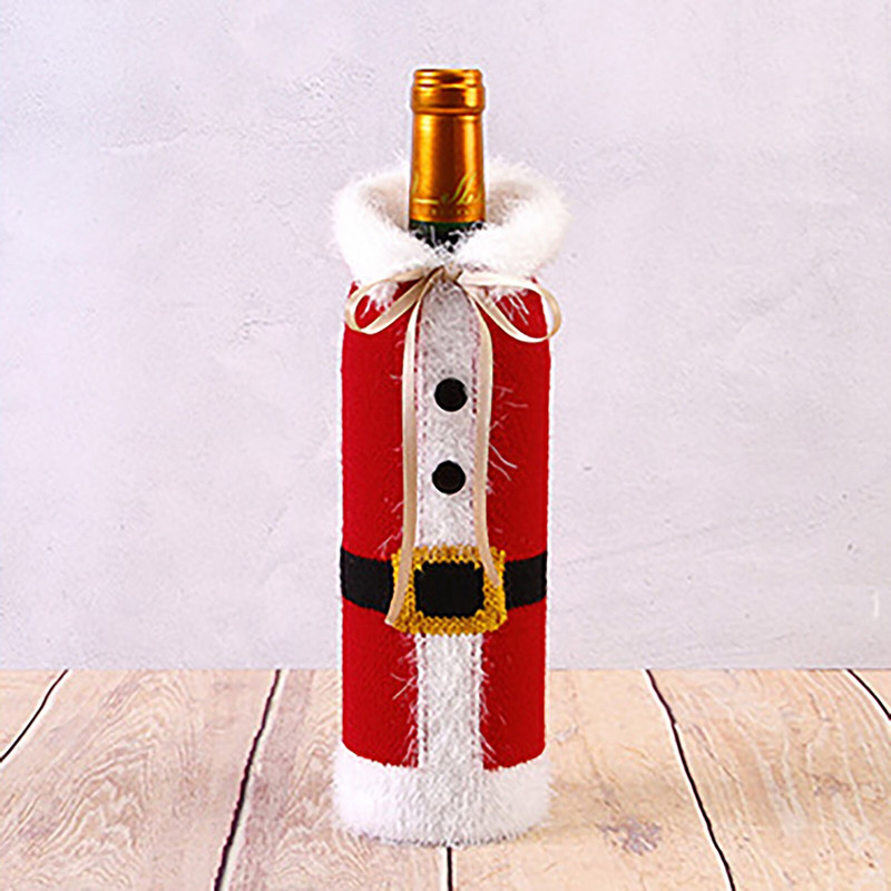 Accesorii de Crăciun Set sticle de vin Decoratiuni de Crăciun Set sticle de vin Vitralii Pahare de vin Pahare în unghi fără tulpină