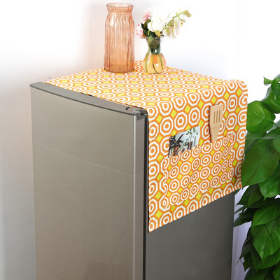 Puretina za Dan zahvalnosti, tamnoplavi ispis na točke, lanene navlake za prašinu za hladnjak i zamrzivač, jesenski festival žetve, zaštitni poklopac