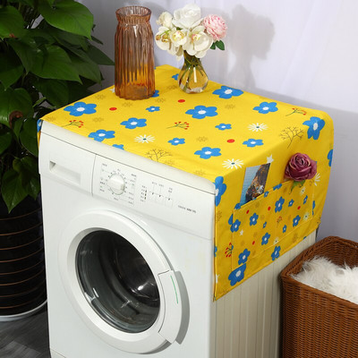 Puretina za Dan zahvalnosti, tamnoplavi ispis na točke, lanene navlake za prašinu za hladnjak i zamrzivač, jesenski festival žetve, zaštitni poklopac