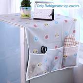 2τμχ Ψυγείο Πάνω κάλυμμα Διακόσμηση σπιτιού Καρτούν Αρκούδα Πολλαπλών Χρήσεων Τριαντάφυλλο Μοτίβο Universal με Τσέπες Αδιάβροχο Πρακτικό