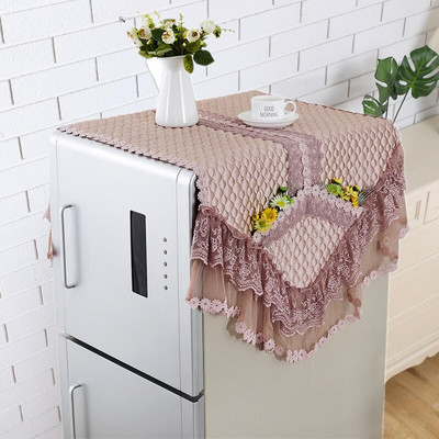 Κάλυμμα ψυγείου Κάλυμμα σκόνης Πετσέτα ψυγείου μονόπορτα και διπλή πόρτα Κορεάτικη δαντέλα πάχυνση υφάσματος