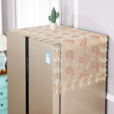 Fyjafon Kryt na chladničku, vyšívací kryt na práčku, dekoratívny kuchynský prachotesný kryt 60*140//70*170