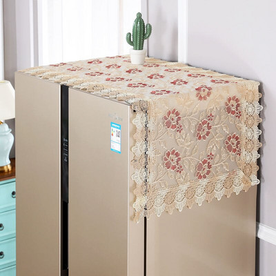 Fyjafon Kryt na chladničku, vyšívací kryt na práčku, dekoratívny kuchynský prachotesný kryt 60*140//70*170
