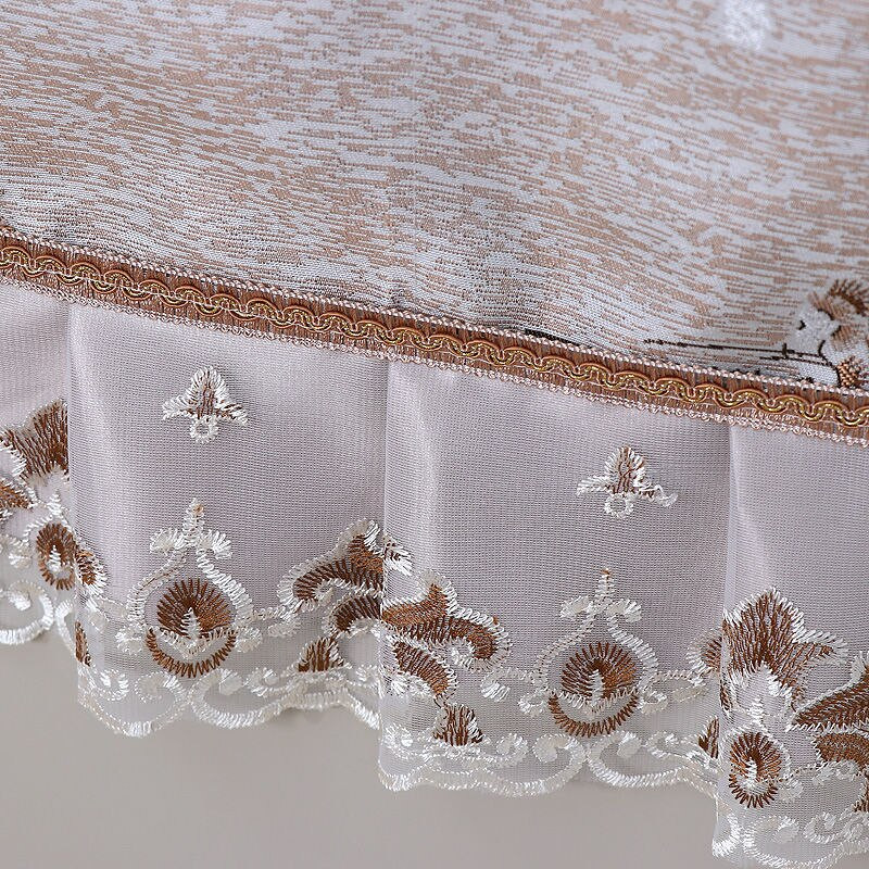 Fyjafon Kryt na chladničku s čipkovaným okrajom, prachotesný kryt, výšivka, bytový dekoračný kryt s úložným vreckom 55*135/70*170