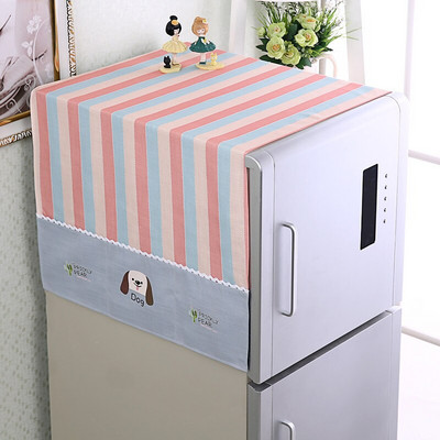 170x66cm Νέο οικιακό ψυγείο πλυντήριο ρούχων Κάλυμμα σκόνης Αξεσουάρ κουζίνας Κάλυμμα σκόνης μικροκυμάτων με πλαϊνή τσάντα αποθήκευσης