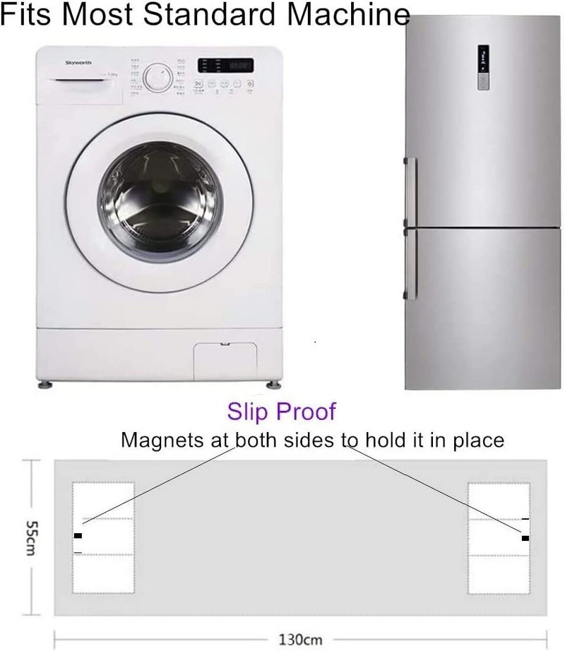 Geomeetriline külmkapi riidest ühe uksega külmik tolmukate Pastoraalne kahekordse avatud rätikuga pesumasina katterätik