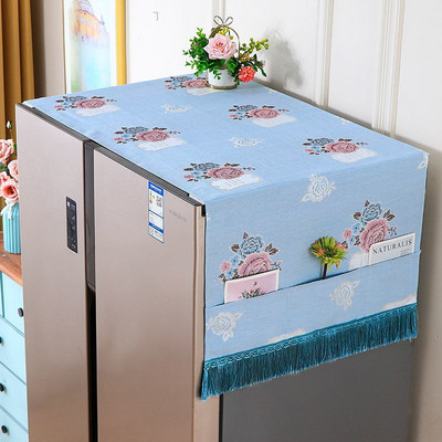 Κάλυμμα σκόνης αποθήκευσης ψυγείου Απλό ευρωπαϊκού στυλ πτυσσόμενο ύφασμα ανθεκτικό στη σκόνη Κάλυμμα ταπετσαρίας καναπέ καρέκλας μόδας