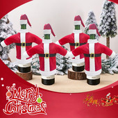 Zóny Pohár na víno Víno 2 ks Párty dekorácia Domov Kryt na fľaše Santa Vianočné tašky Domáce sviatočné darčekové tašky na víno na fľaše vína