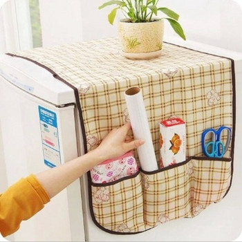 Прахоуловител за хладилник с джобна чанта за съхранение Хладилник Капак за хладилник Съхранение на пералня Органайзер Чанти Висяща чанта