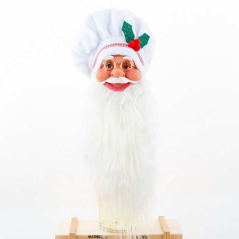 Vianočná nová hlava starého muža, dekorácia s uzáverom od fľaše vína, prívesok, reštaurácia, bar, recepcia, sviatočná scéna, rozloženie #t1g