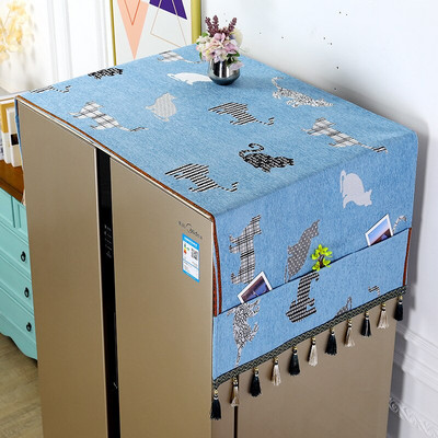 Kryt na chladničku s jednými dverami, látkový kryt na práčku z polyesteru, ochranný kryt proti prachu pre domácnosť, moderný bytový dekor