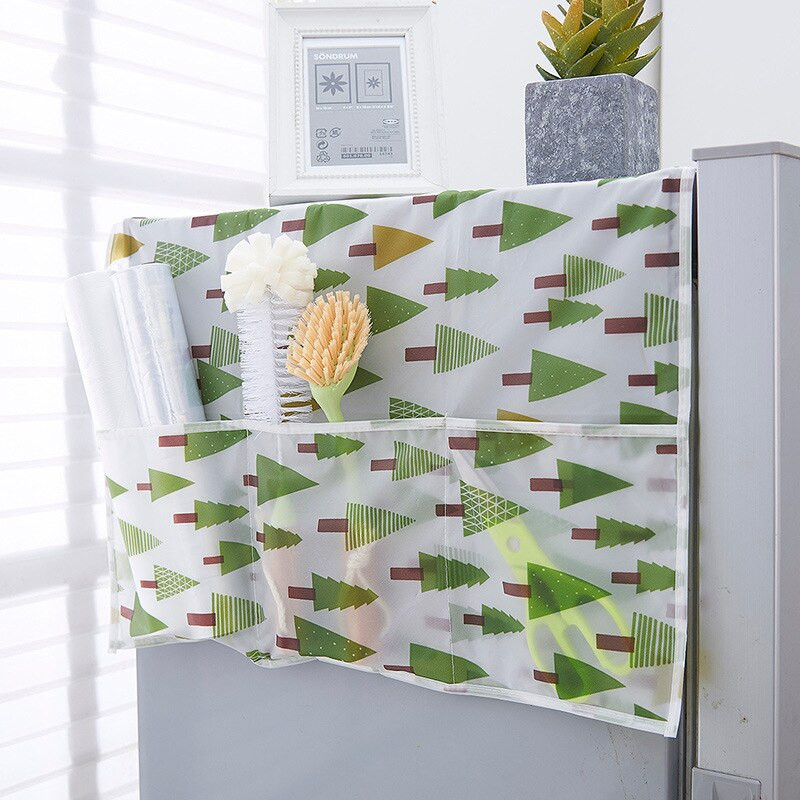 Κάλυμμα προστασίας από τη σκόνη Πολύχρωμη τσέπη ψυγείου Πανί σκόνης πολλαπλών χρήσεων Κάλυμμα πλυντηρίου ρούχων σπιτιού Κάλυμμα οικιακής αποθήκευσης Κρεμαστή τσάντα