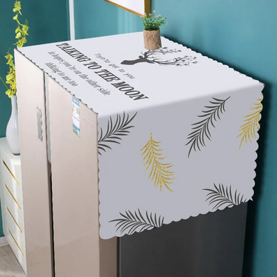 PVC Μονόπορτο Διπλό Κάλυμμα Ψυγείου Κάλυμμα Σκόνης Πετσέτα Κάλυμμα Σκόνης Τύμπανο Πλυντήριο Αδιάβροχο Αντηλιακό Νέο