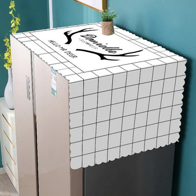 PVC Μονόπορτο Διπλό Κάλυμμα Ψυγείου Κάλυμμα Σκόνης Πετσέτα Κάλυμμα Σκόνης Τύμπανο Πλυντήριο Αδιάβροχο Αντηλιακό Νέο