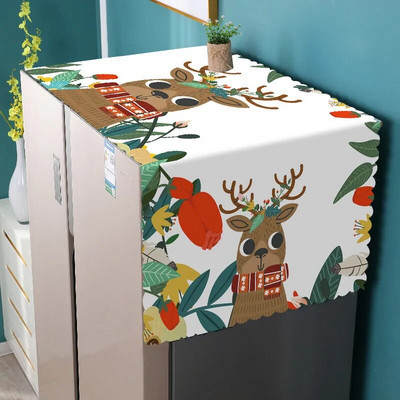 PVC Μονόπορτο Διπλό Κάλυμμα Ψυγείου Κάλυμμα Σκόνης Πετσέτα Κάλυμμα Σκόνης Τύμπανο Πλυντήριο Αδιάβροχο Αντηλιακό Νέο