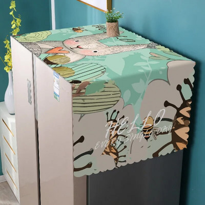 PVC Μονόπορτο Διπλό Κάλυμμα Ψυγείου Κάλυμμα Σκόνης Πετσέτα Κάλυμμα Σκόνης Τύμπανο Πλυντήριο Αδιάβροχο Αντηλιακό Νέο