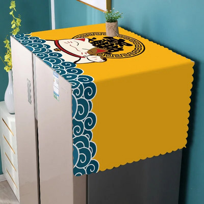 PVC Μονόπορτο Διπλό Κάλυμμα Ψυγείου Κάλυμμα Σκόνης Πετσέτα Κάλυμμα Σκόνης Τύμπανο Πλυντήριο Αδιάβροχο Αντηλιακό Νέο