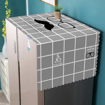 PVC Μονόπορτο Διπλό Κάλυμμα Ψυγείου Κάλυμμα Σκόνης Πετσέτα Κάλυμμα Σκόνης Τύμπανο Πλυντήριο Αδιάβροχο Αντηλιακό Νέο