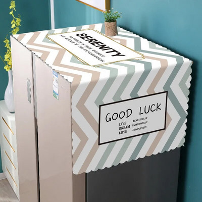 PVC Μονόπορτο Διπλό Κάλυμμα Ψυγείου Κάλυμμα Σκόνης Πετσέτα Κάλυμμα Σκόνης Τύμπανο Πλυντήριο Αδιάβροχο Αντηλιακό Νέο