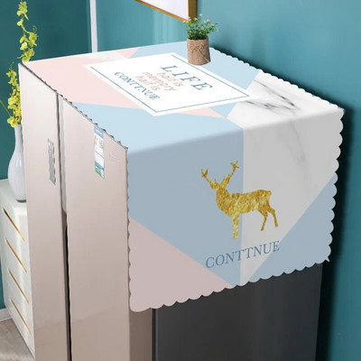 PVC Μονόπορτο Διπλό Κάλυμμα Ψυγείου Κάλυμμα Σκόνης Πετσέτα Κάλυμμα Σκόνης Τύμπανο Πλυντήριο Αδιάβροχο Αντηλιακό Νέο