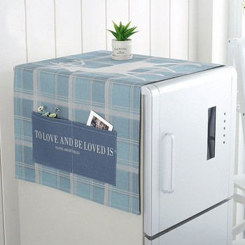 Прахоустойчив капак на хладилник Многофункционален горен капак за перална машина с торбички за съхранение