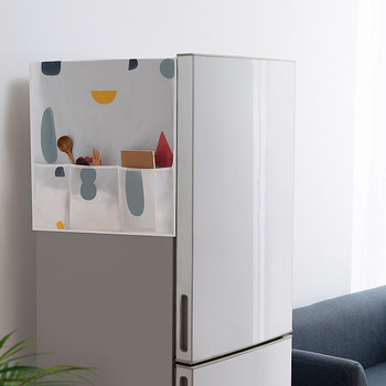 Πολύχρωμο γεωμετρικό λουλουδάτο κάλυμμα ψυγείου υφασμάτινο κάλυμμα σκόνης οικιακές συσκευές αδιάβροχο κάλυμμα πετσέτα ψυγείου οικιακής χρήσης