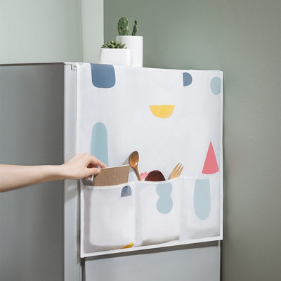 Colorful geometric floral refrigerator cover cloth dust cover household appliances waterproof cover towel household refrigerator