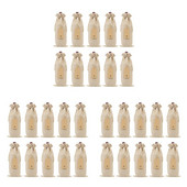 Jutové tašky na víno, darčekové tašky na víno so sťahovacími šnúrkami, jednorazové opakovane použiteľné kryty na fľaše vína s lanami a visačkami (30 ks)