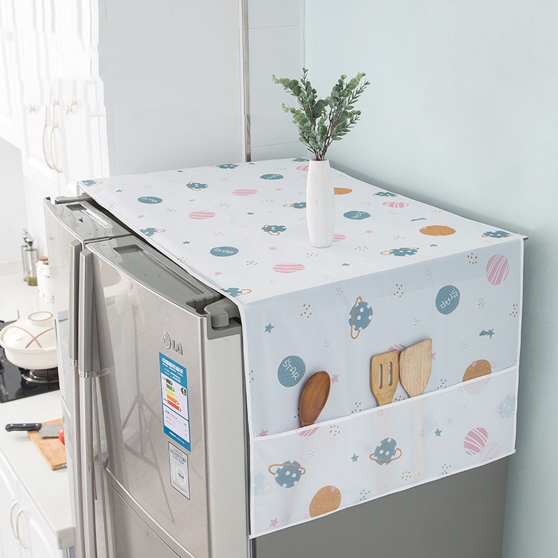 1vnt šaldytuvo dangtelis nuo dulkių PEVA vandeniui atsparus skalbimo mašina naktinis staliukas Sandėliavimas Organizatorius Šaldytuvo dangtelio audinys Namų dekoravimas