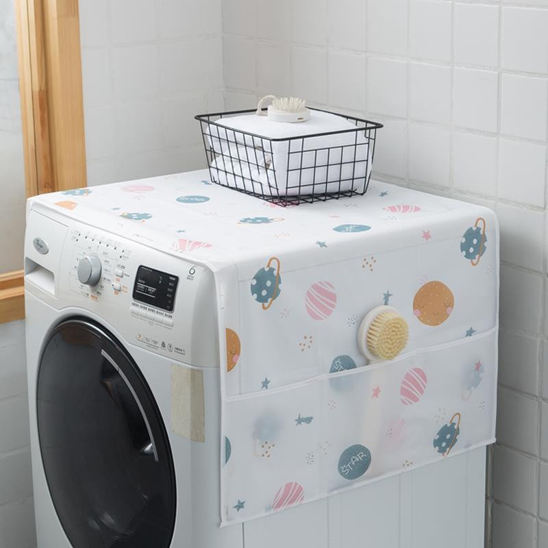 62x180CM Pânză modernă pentru praf de uz casnic Husă pentru frigider cu imprimare simplitate Husă pentru praf pentru frigider Geanta de depozitare Pânză capac superior