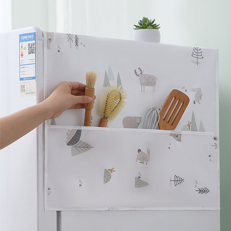 Vodotesný kryt na chladničku, prachový kryt, chladnička v európskom štýle, práčka, kabát, prachový kryt, príslušenstvo, úložný priestor