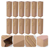 12 papierových vrecúšok na chlieb, darčekové tašky na fľaše, darčekové tašky na remeselné použitie, držiaky na fľaše, kraftové tašky