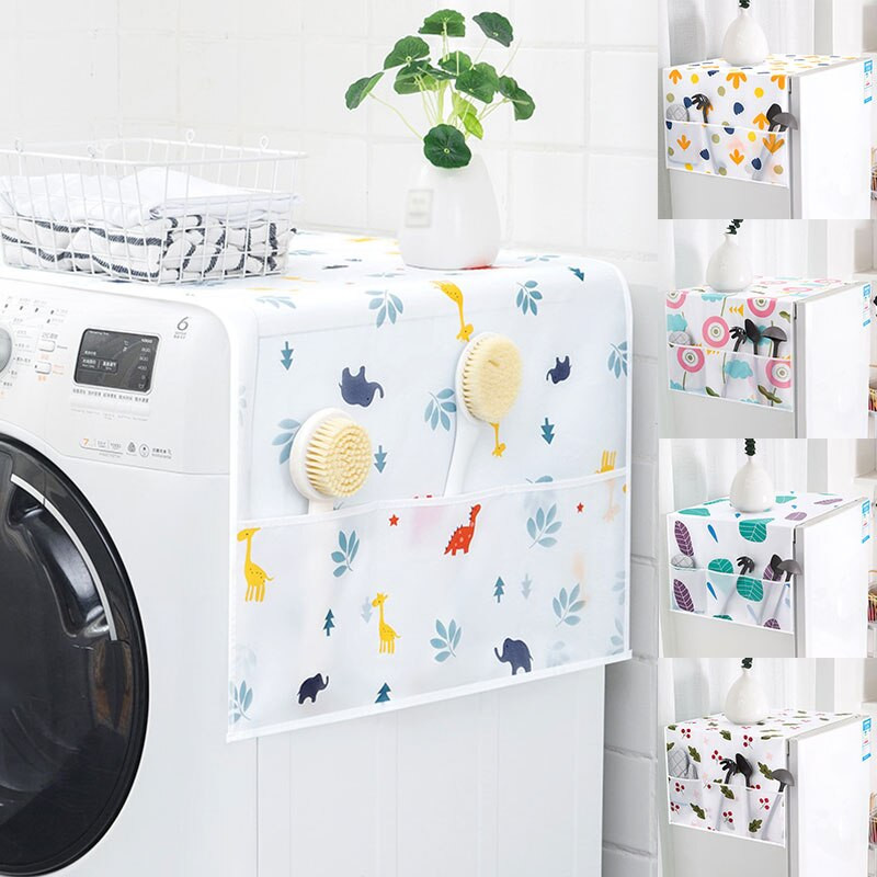 Capac de praf pentru frigider Capac mașină de spălat Pânză de praf colorată clasică pentru frigider Textile de casă Pânză de praf pentru aparate de uz casnic