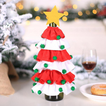 Торбички за подаръци за вино за бутилки вино Коледна коледна украса Бутилка Маса Фестивално дърво Вино Големи чаши за вино с дръжка