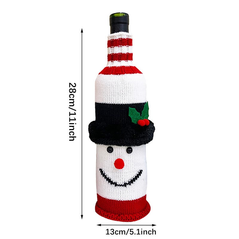 Zones Wine Glass Wine Cover Kalėdinis megztinis Vynas Mielas megztinis rankų darbo namų dekoravimui Love Is Blind Vyno taurės