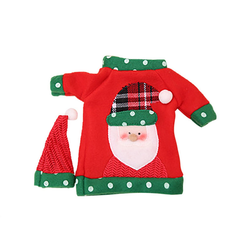 Dizajn džempera s čepom za božićnu bocu vina Djed Snjegović Božićna kućna zabava Čaše za vino Čaše za vino u boci Nelomljive