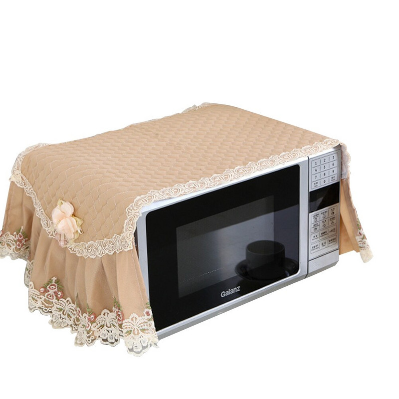 Kryt chladničky s jednými dverami, prachový kryt z čipkovanej látky, zahusťovací viacúčelový prachotesný kryt vhodný pre väčšinu práčok chladničiek