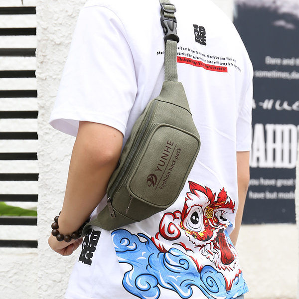 Pánska textilná taška s nápisom