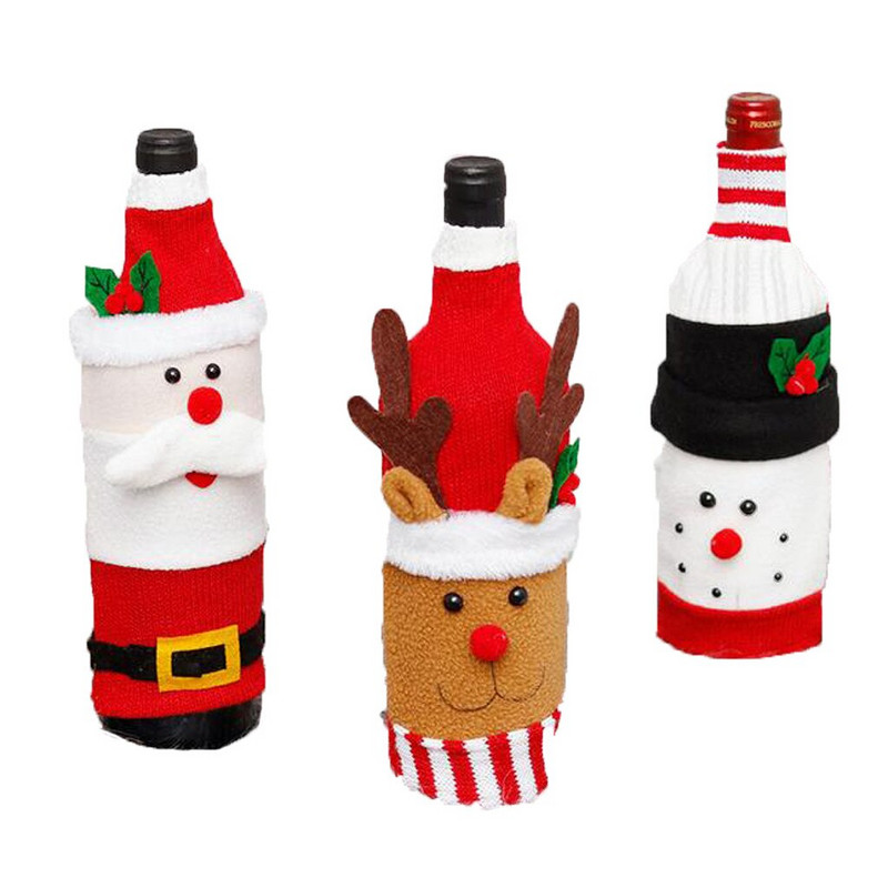 Taška na víno, taška na víno, pohár na fľaše, šaty, ozdoby na fľaše, vianočné svetre, sady pohárov na víno s monogramom, sada 2 kusov