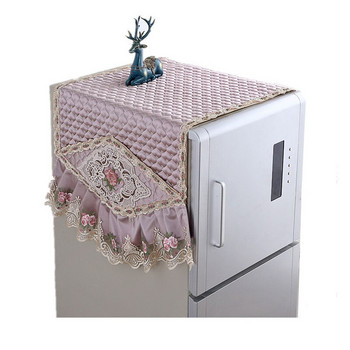 1 νέα πετσέτα ψυγείου υψηλής ακρίβειας κεντητικής χειροτεχνίας μονή πόρτα κάλυμμα σκόνης, πετσέτα ψυγείου διπλής πόρτας
