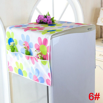 Vodotesný kryt chladničky s potlačou PEVA s prachovým krytom s úložným vreckom Kuchynské potreby Dvojdverová chladnička