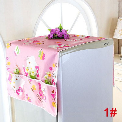 Vodotesný kryt chladničky s potlačou PEVA s prachovým krytom s úložným vreckom Kuchynské potreby Dvojdverová chladnička